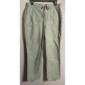 J. Crew Womens Tie Waist Camp Pant Green Size Small